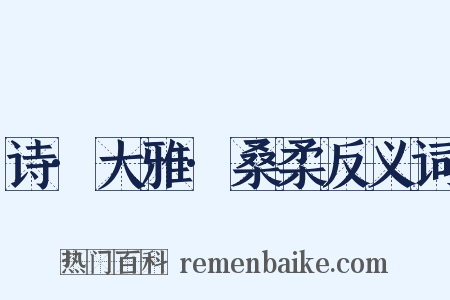 诗·大雅·桑柔反义词是什么意思的图片